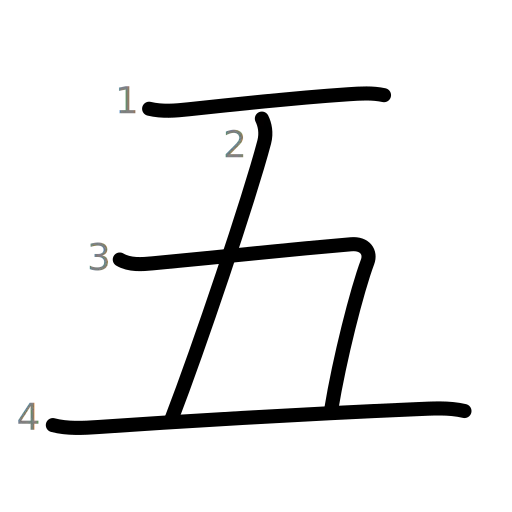 五の書き順