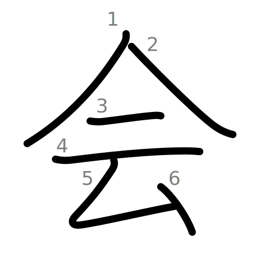 会の書き順