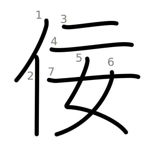 佞の書き順
