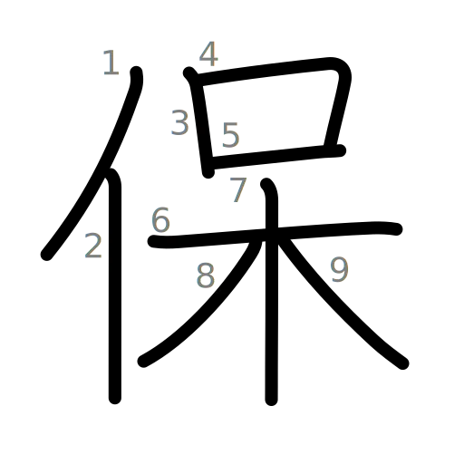 保の書き順