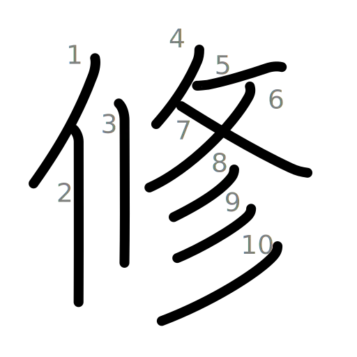 修の書き順