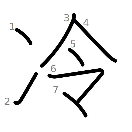 冷の書き順