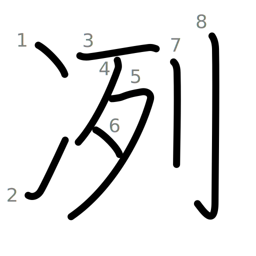 冽の書き順