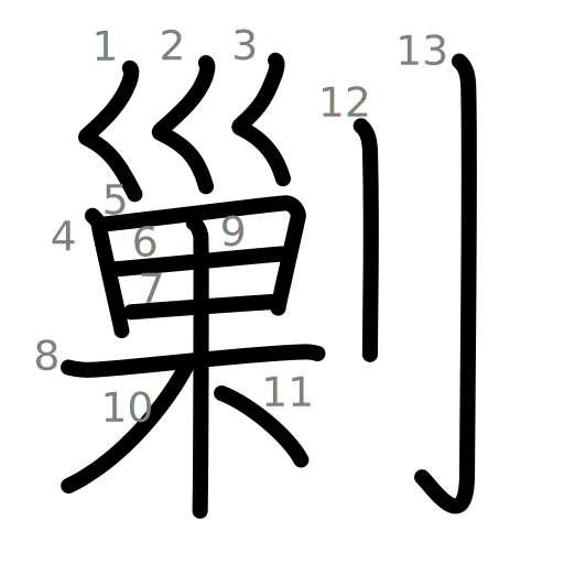 剿の書き順