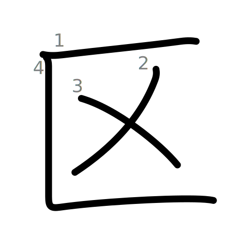 区の書き順