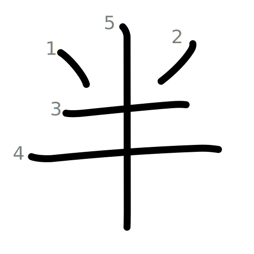 半の書き順