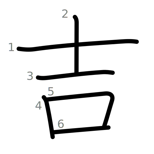 吉の書き順