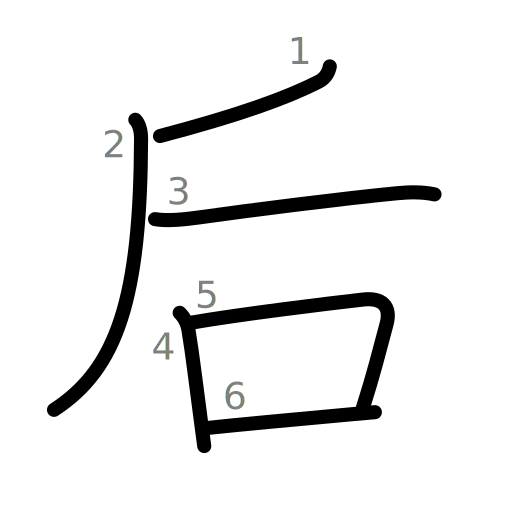 后の書き順