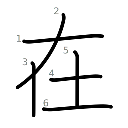在の書き順