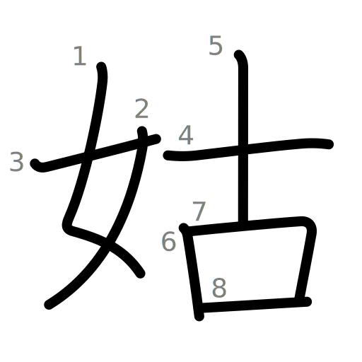 姑の書き順
