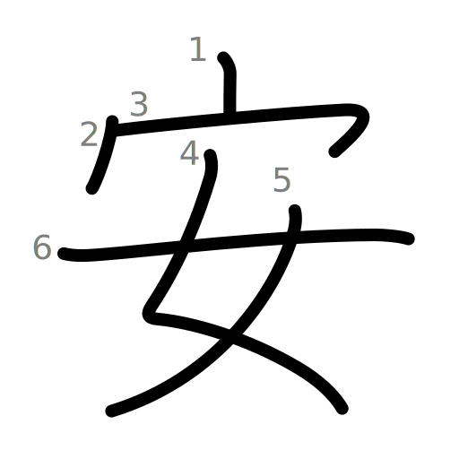 安の書き順
