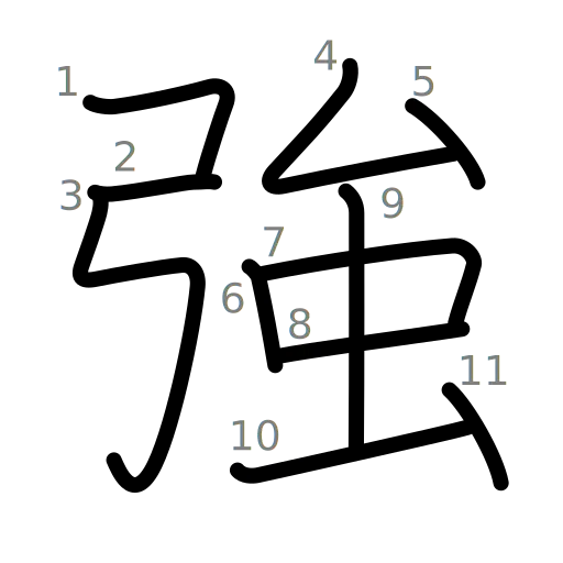 強の書き順