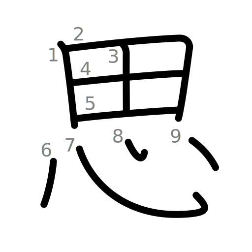 思の書き順