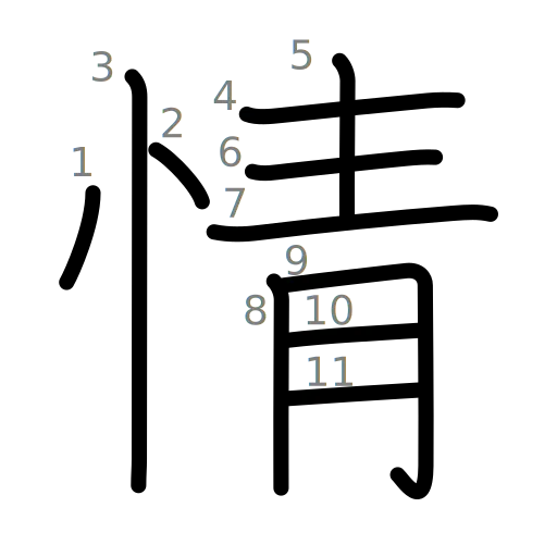情の書き順