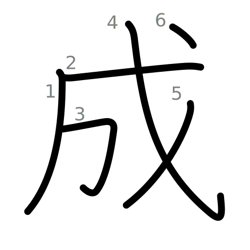 成の書き順