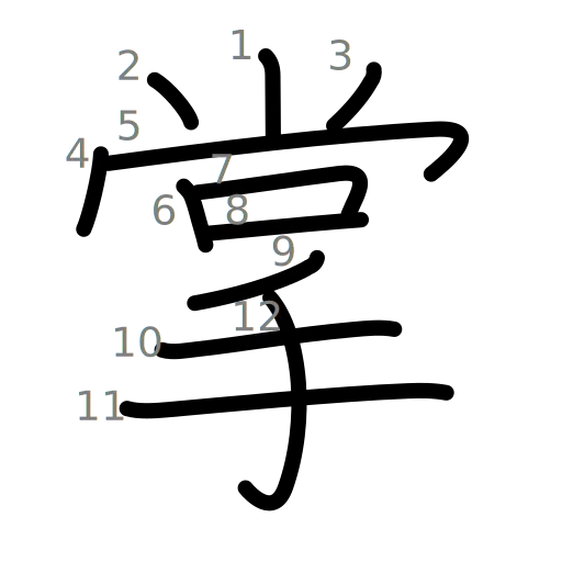 掌の書き順