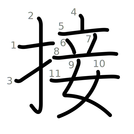 接の書き順