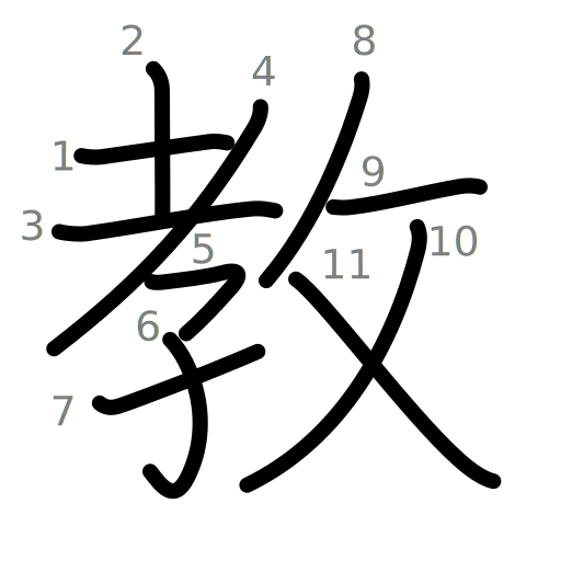 教の書き順