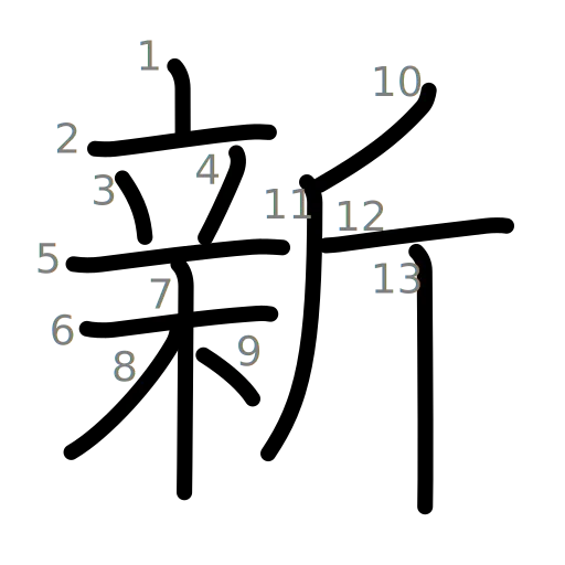 新の書き順