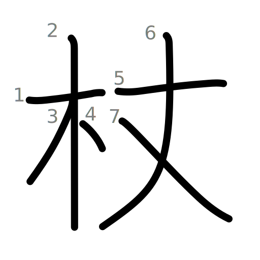 杖の書き順