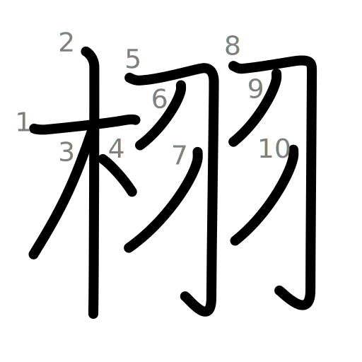 栩の書き順