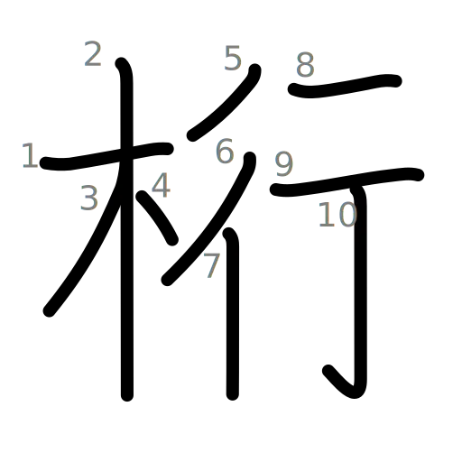 桁の書き順