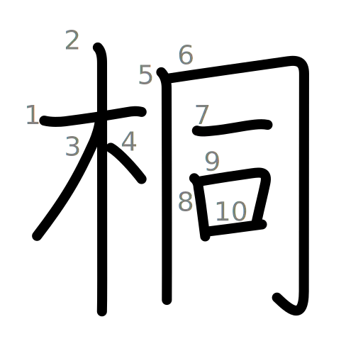桐の書き順