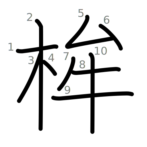 桙の書き順