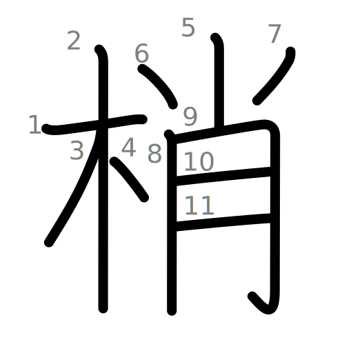梢の書き順