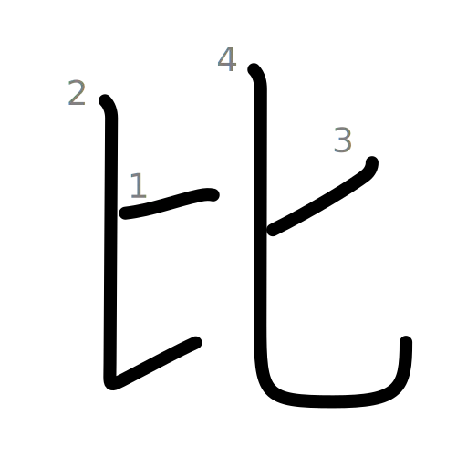 比の書き順