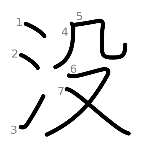 没の書き順