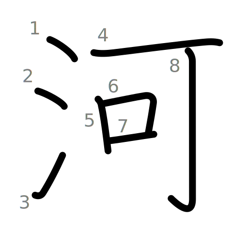 河の書き順