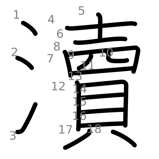 瀆の書き順