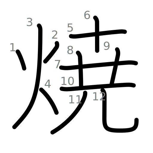 焼の書き順