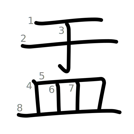盂の書き順