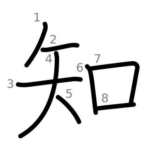 知の書き順