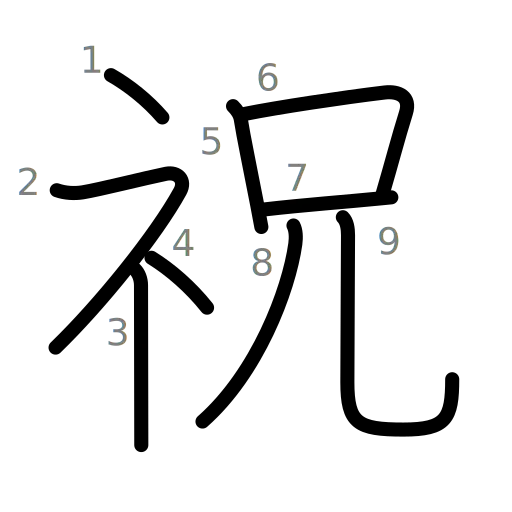 祝の書き順