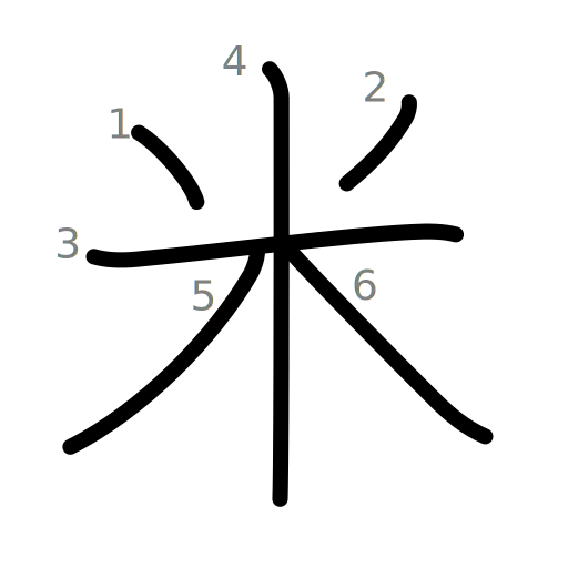 米の書き順
