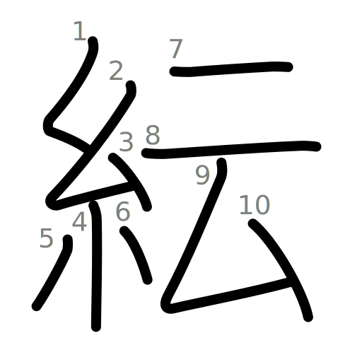 紜の書き順