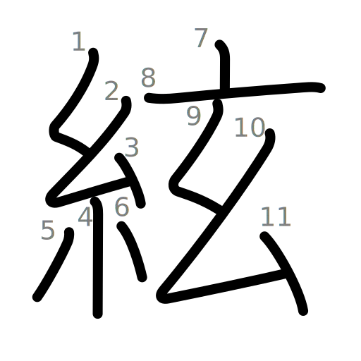 絃の書き順