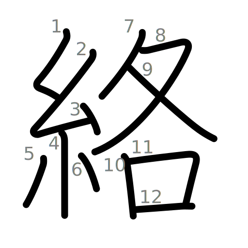 絡の書き順