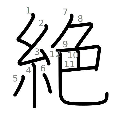 絶の書き順