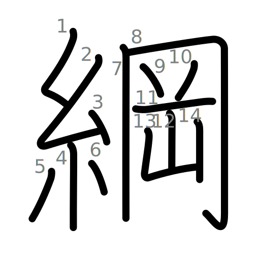 綱の書き順