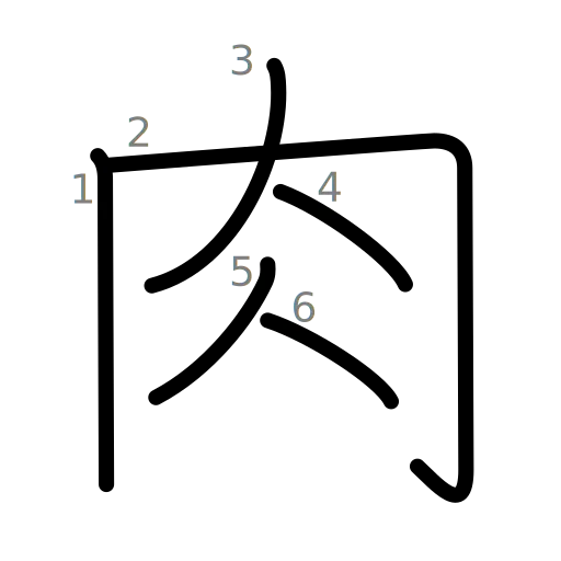 肉の書き順