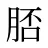脴