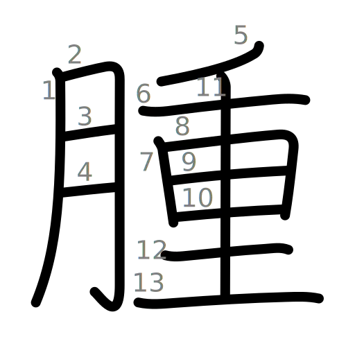 腫の書き順