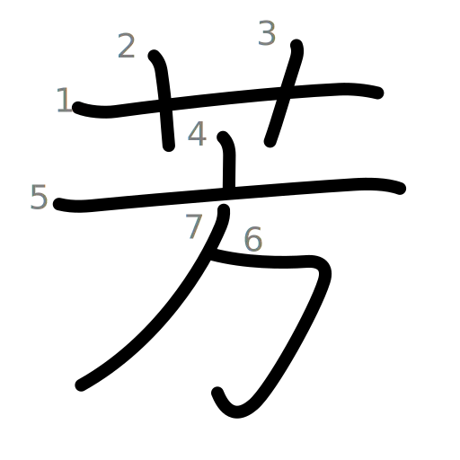 芳の書き順