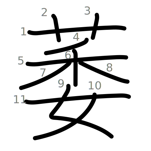 萎の書き順