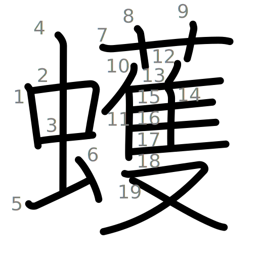 蠖の書き順