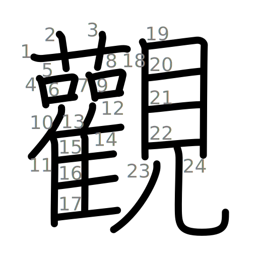 觀の書き順